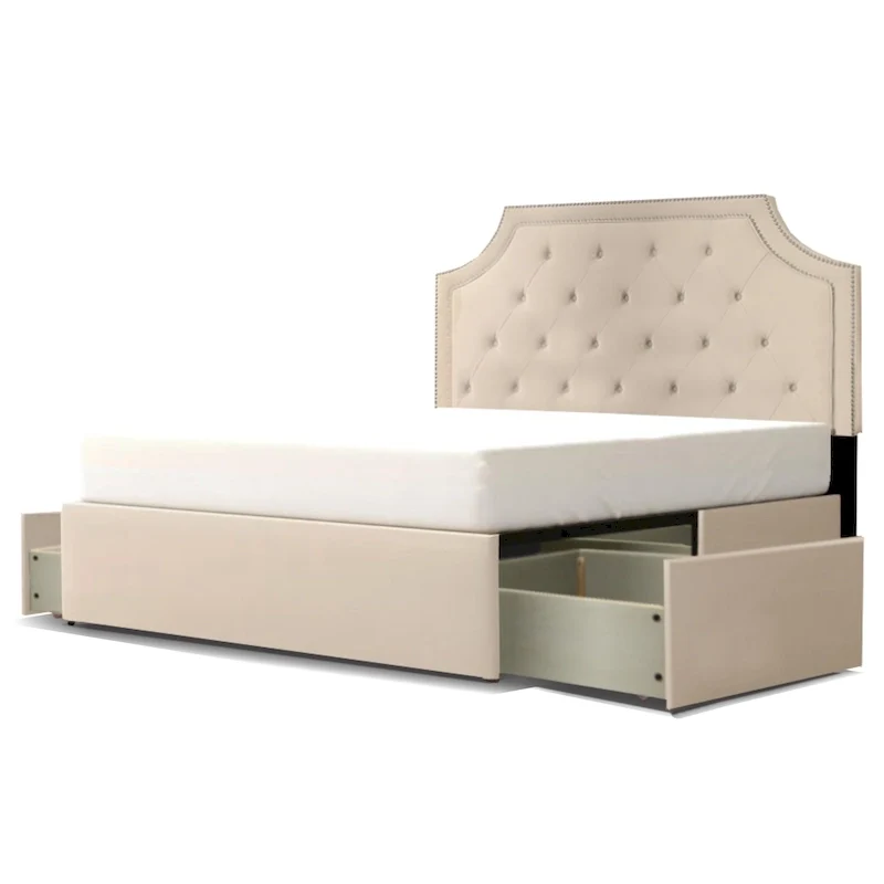Aubrey Mammoth Upholstered Platform 2 Drawer Storage Bed