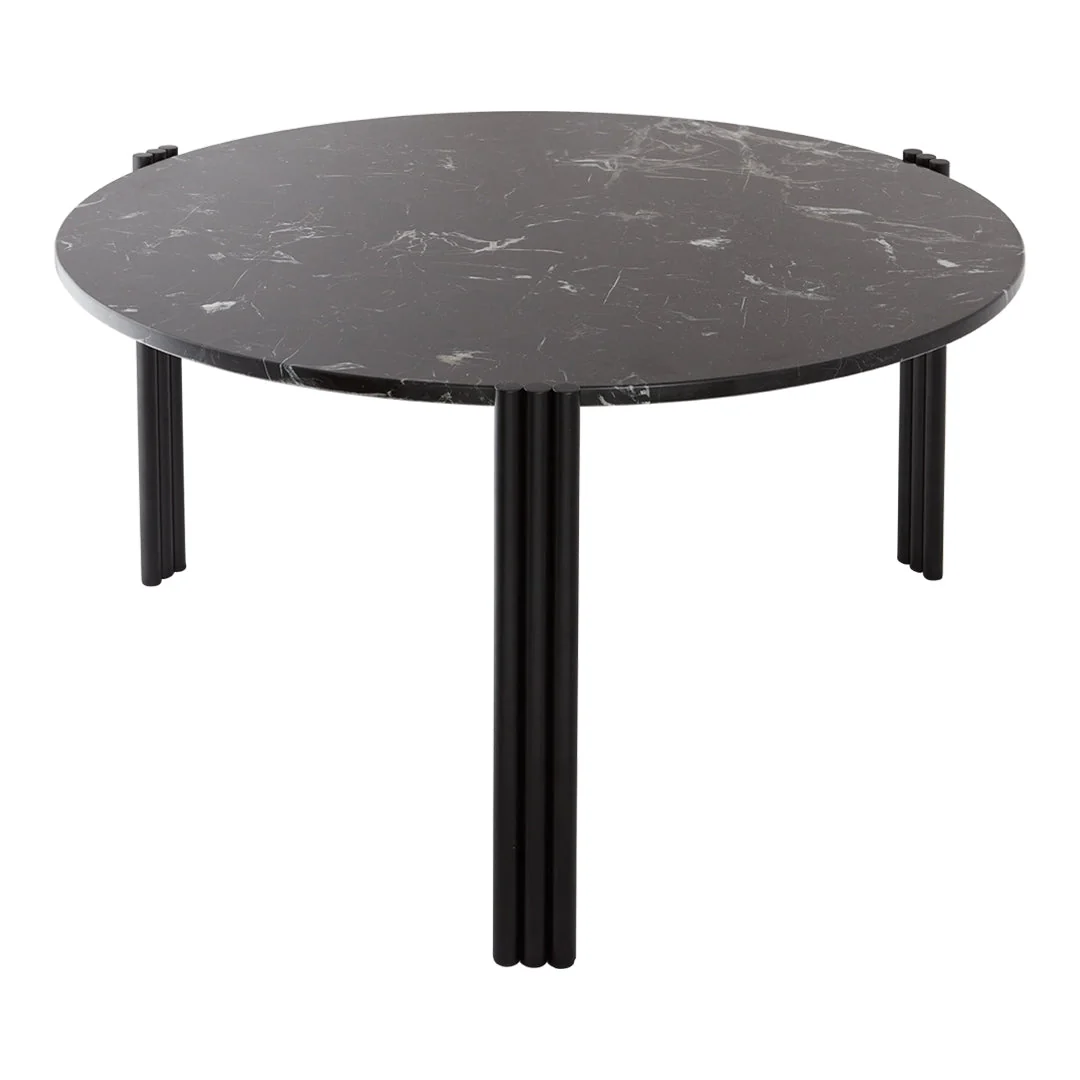 Natural Marble & Travertine Coffee Table with Stackable Multi-Piece Set for Living Room