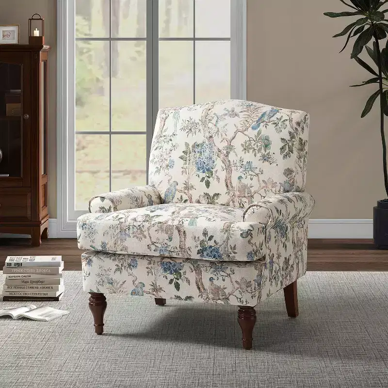 comfy Livingroom Armchair with Solid Wood Legs