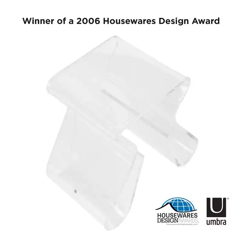 Acrylic Stool and Magazine Rack, Clear