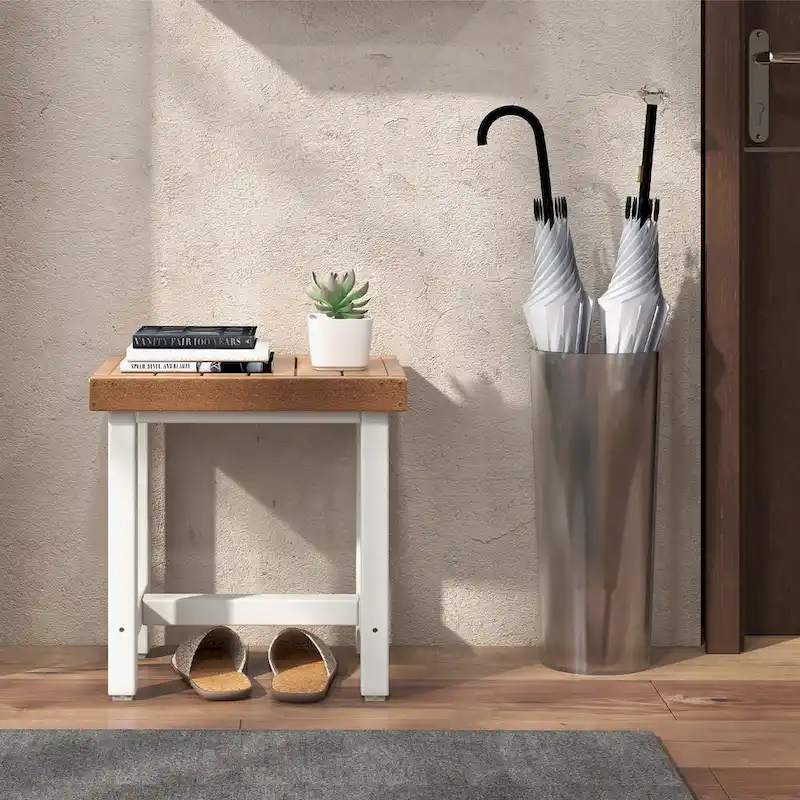Costway 18 x 12 Heavy Duty HDPE Waterproof Shower Bench Spa Bath - See Details
