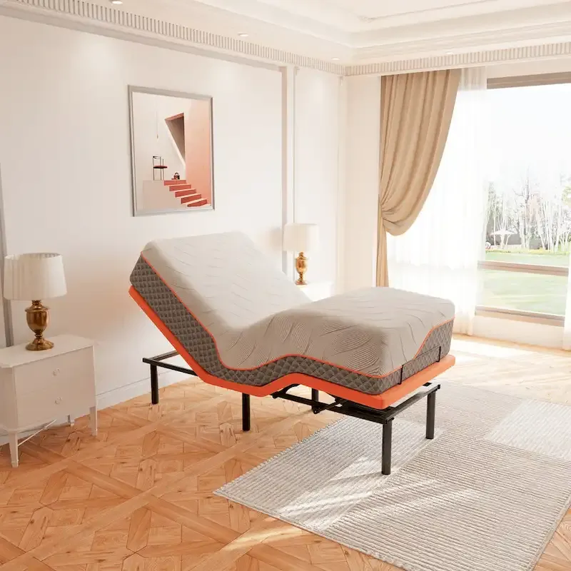 Adjustable Bed Frame - 14 inch Hybrid Memory Foam Mattress 2000 Series