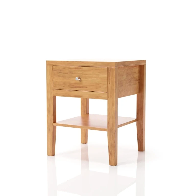 Larc Mid-Century Modern Solid Wood 1-Drawer Nightstand by Furniture of America