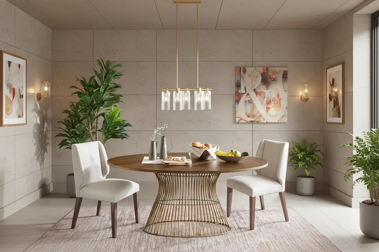 Bronze Oval Dining Table