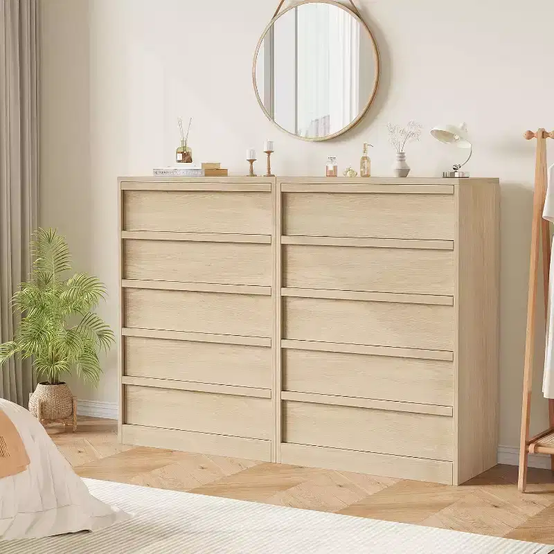 5/7 Drawer Dresser for Bedroom, Modern Tall Chest of Drawers with Large Storage, Wooden Organizer for Living Room, Nursery, Entryway