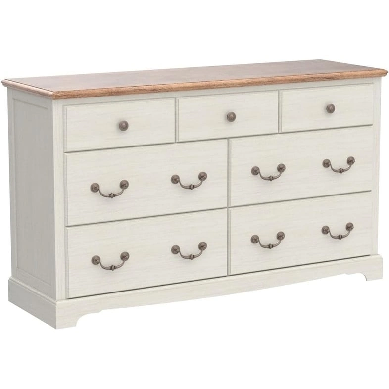 Vintage 7 Drawers Wood Dresser Chests, Rustic Dressers Chset Organizer