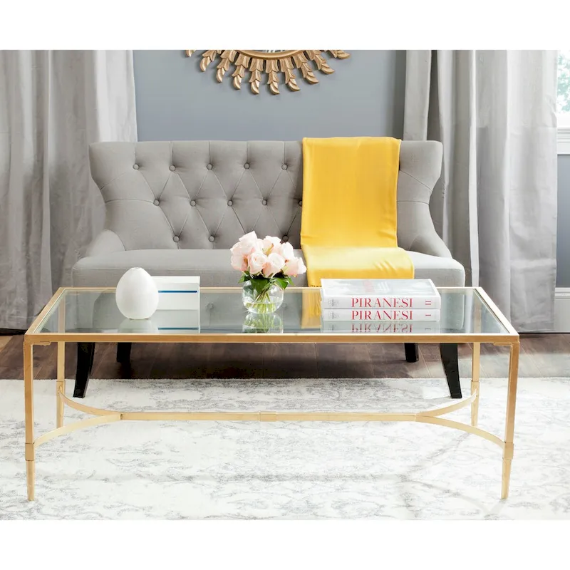 Gold Coffee Table - 50 x 26 x 18 - 50Wx26Dx18H