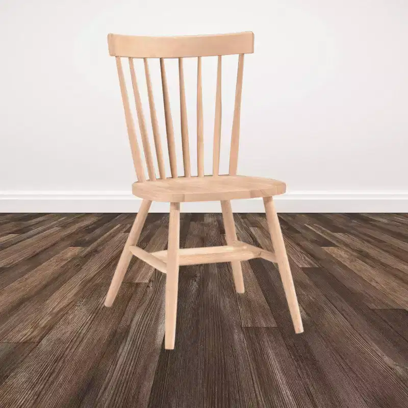 Copenhagen Chair Unfinished - Solid Wood, Parawood, Armless