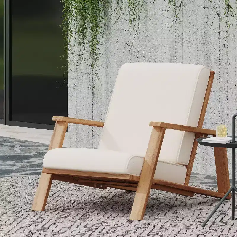 TUYOHW Boho Adirondack Chair,Set of 1,Patio Accent Chairs,Outdoor Acacia Conversation seat for Porch,Garden & Backyard,400lbs Capacity