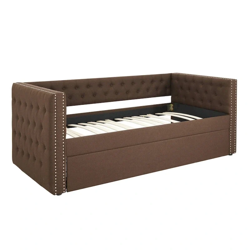 Upholstered Daybed with Trundle