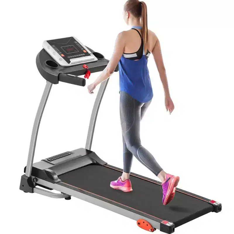 Okak 2.5HP Easy Folding Treadmill with Device Holder & Pulse Sensor, Walking Pad with 3-Level Incline Adjustable, Compact Treadmill, Black