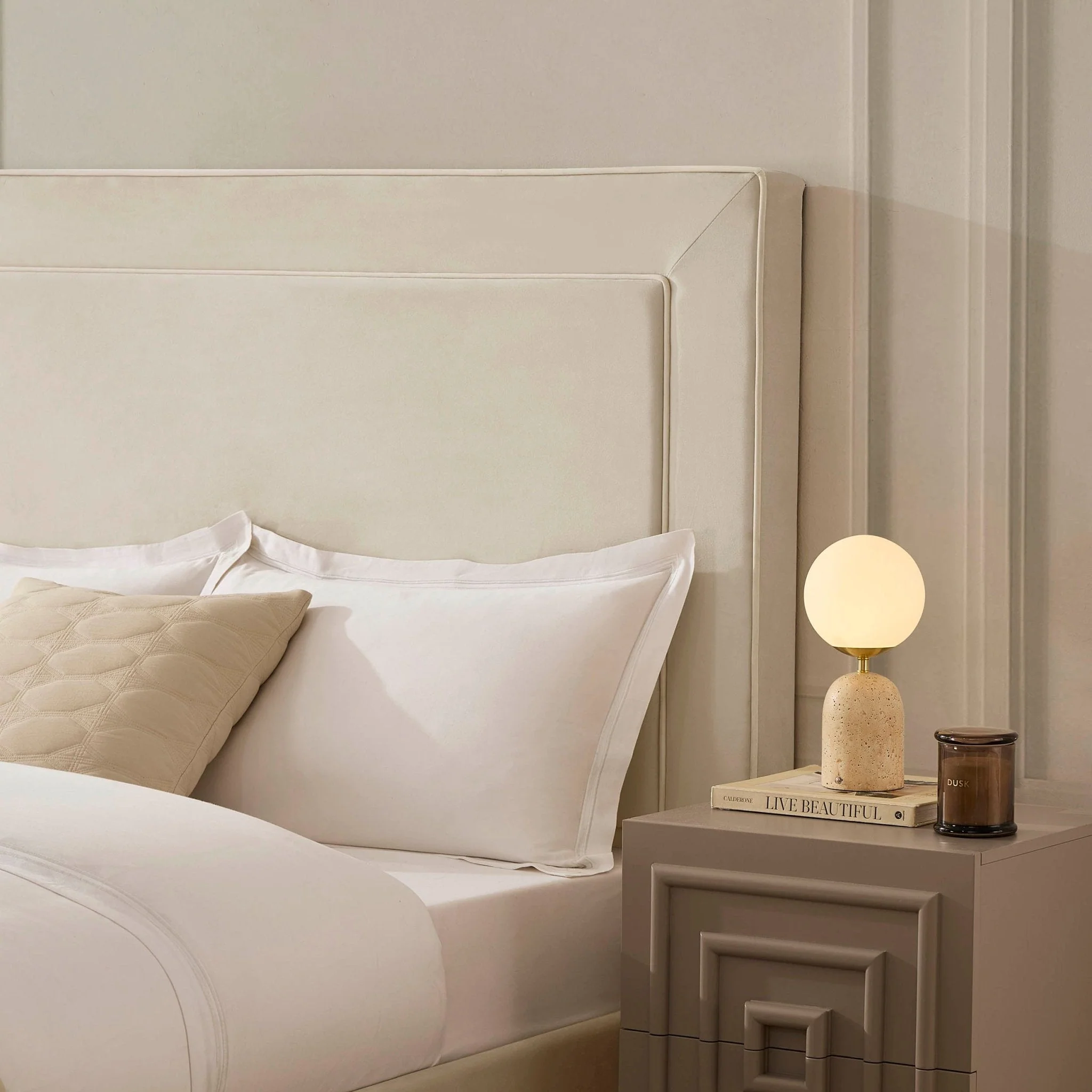 Storage Bed - Ecru/White