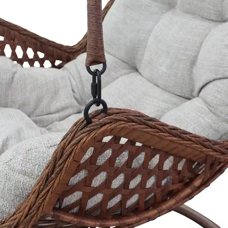 Courtyard Casual Princeton Hanging Basket - Brown Steel frame with solution dyed Poly fabric