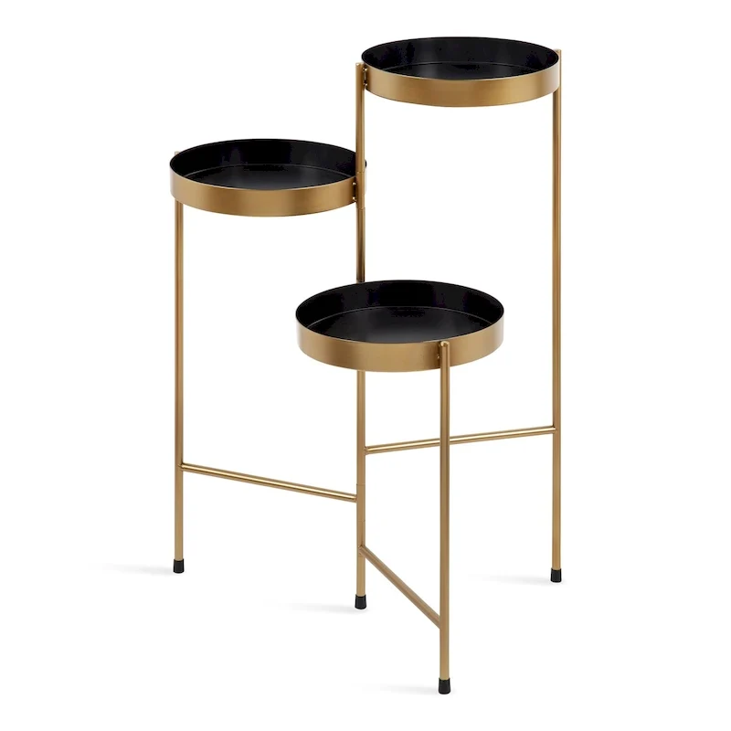 Metal 3-tier Modern Plant Stand - 16x21x30