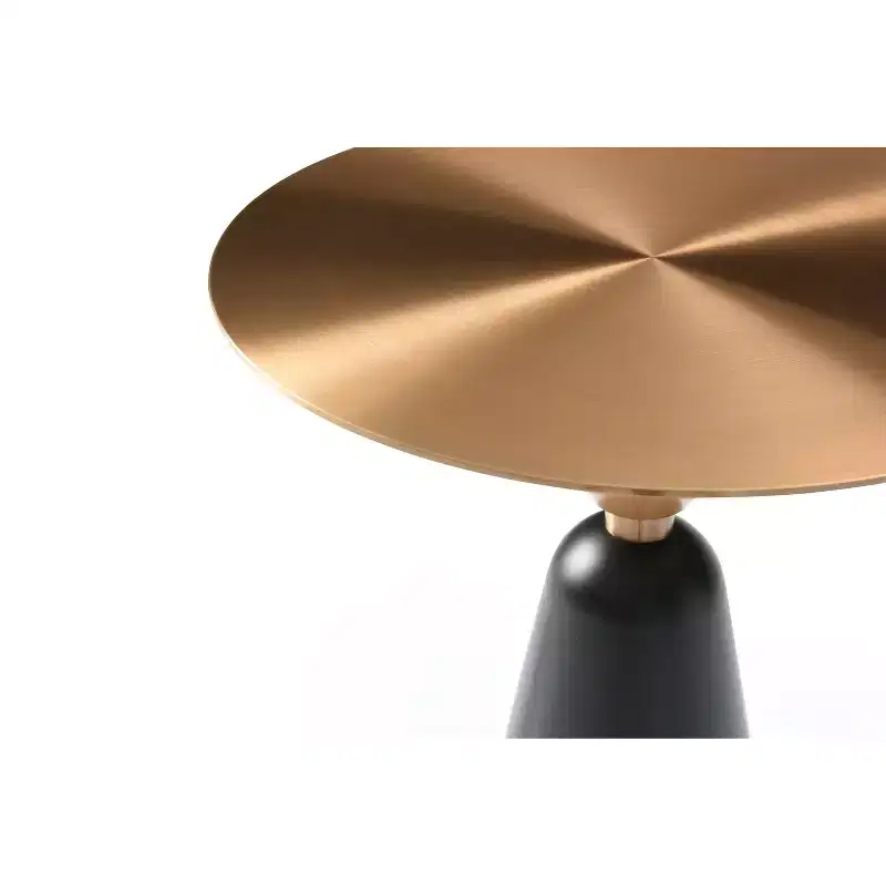 25 in.H Black Color Round Stainless Steel Table Top End Table 1 -piece