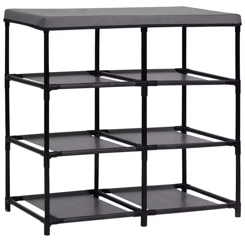 Cabinet Shelf Grey Steel and Fabric Medium Cabinet Shelf