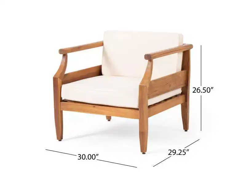 Aston 2pk Acacia Wood Mid-Century Modern Club Chairs: Weather-Resistant Patio Seating - Christopher Knight Home