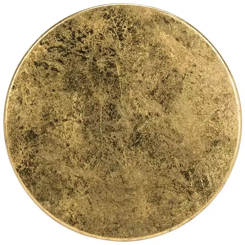 Gold Leaf Bar Stool, White & Gold