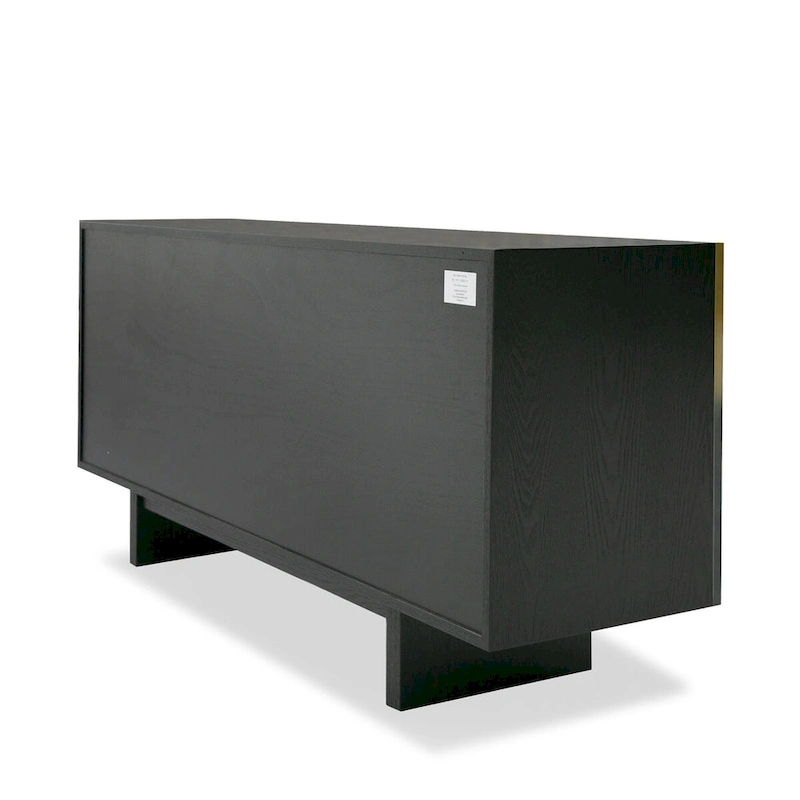 Modrest Elmira Glam Black Ash & Gradient Stainless Steel Buffet