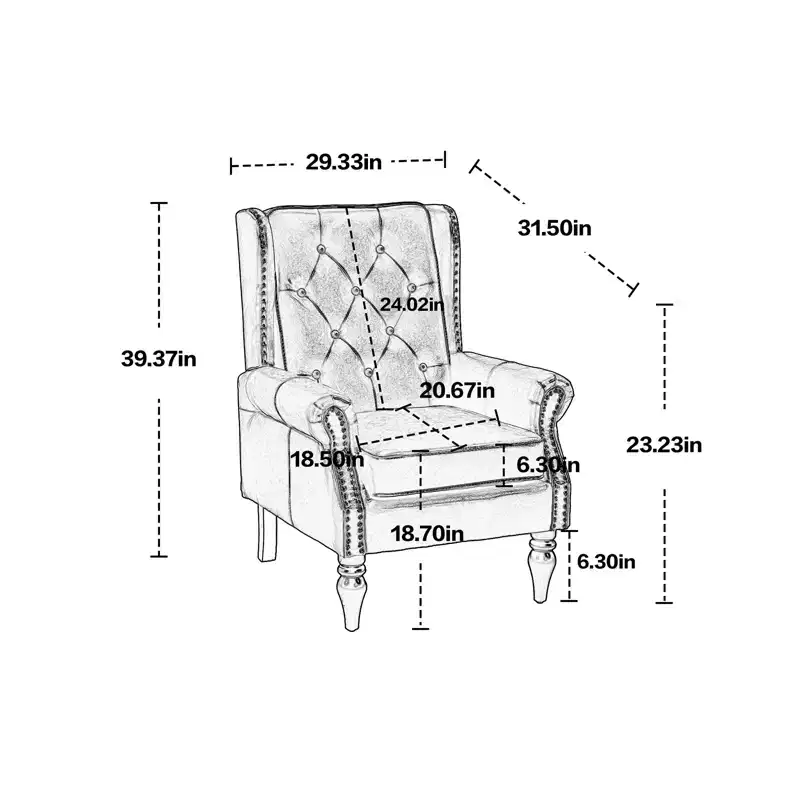 Lounge Chair, Wood Frame Armchair with Removable Cushion, Modern Accent Chair Leisure Chair Compatible with Living Room , Bedroom
