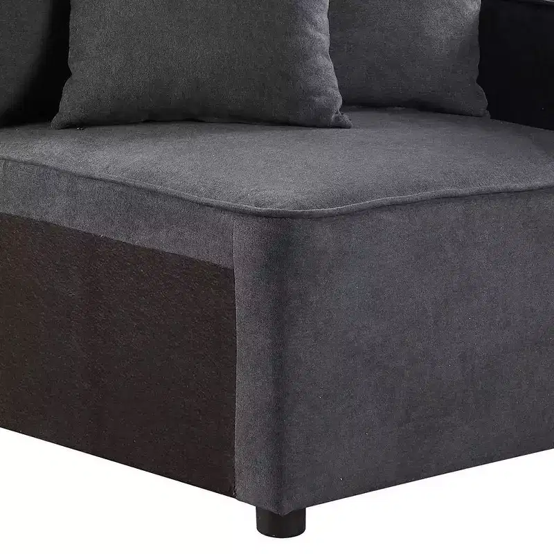 28" Silvester Gray Fabric -  Furniture: Upholstered Accent Chair, Wood Frame, No Assembly Required