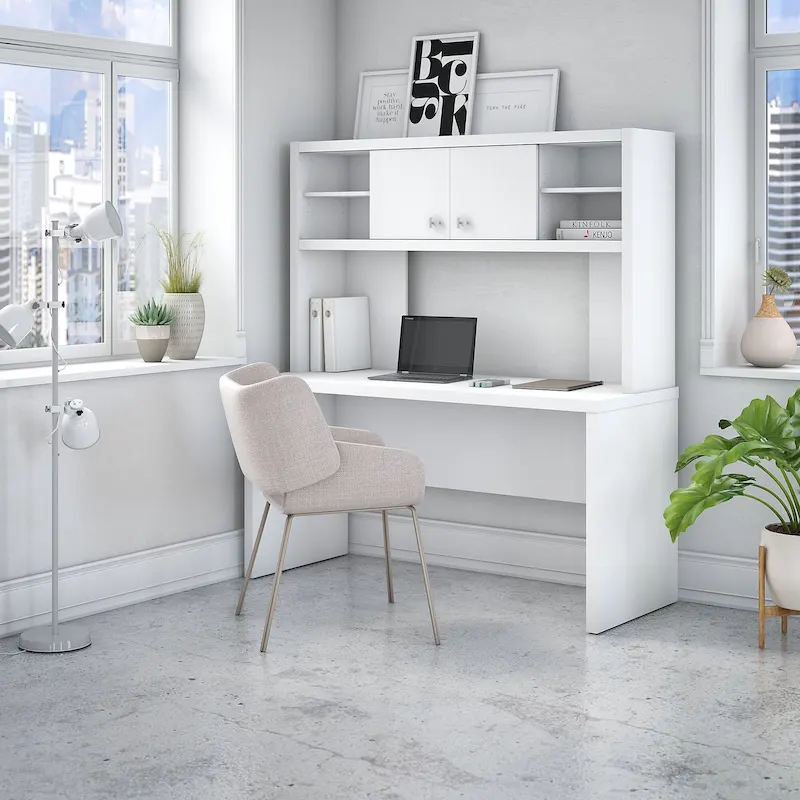 Echo 60W Credenza Desk with Hutch