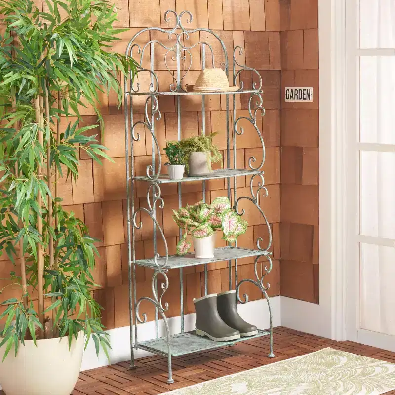 Tyrique 4 Tier Shelf Unit - Indoor/Outdoor - PAT5033 - Safavieh