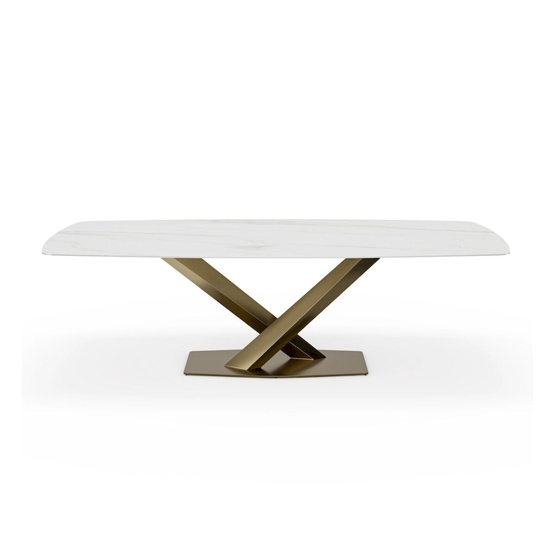 Modern Rectangle Sintered Stone Large Dining Table