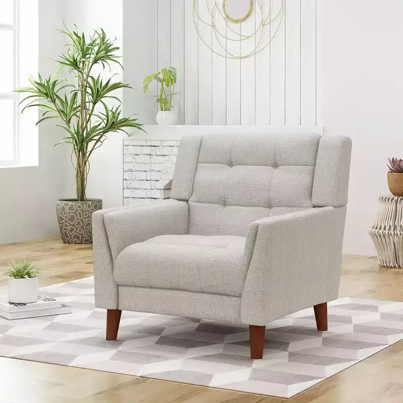 Modern Armchair, Accent Chair,Button Tufted Upholstered Armchair With Wooden Tapered Legs,30.50'' x 31.50'' x 32.50''(2.54*2.63*2.71ft)