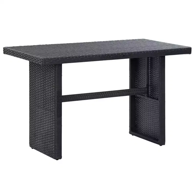 vidaXL Patio Sofa Set Set of 3 Black PE Rattan 3-Piece Set