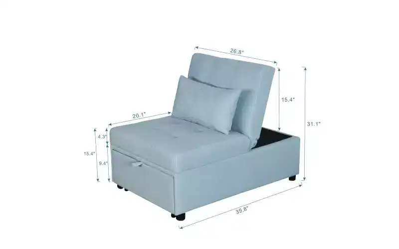 Sofa Bed Convertible Chair Recliner Sofa Stool Guest Sofa Chair for Bedroom Living Room