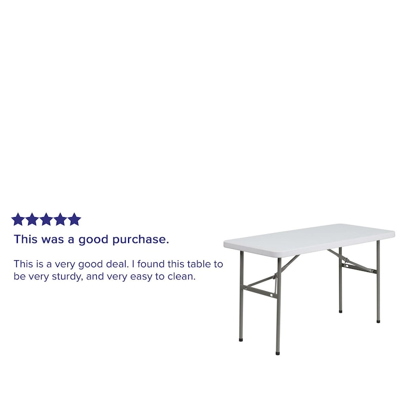 4-Foot Plastic Folding Table - Banquet / Event Folding Table