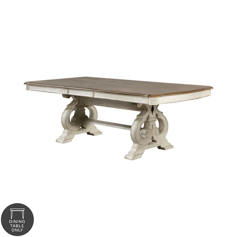 Farmhouse Style 96-Inch Expandable Dining Table