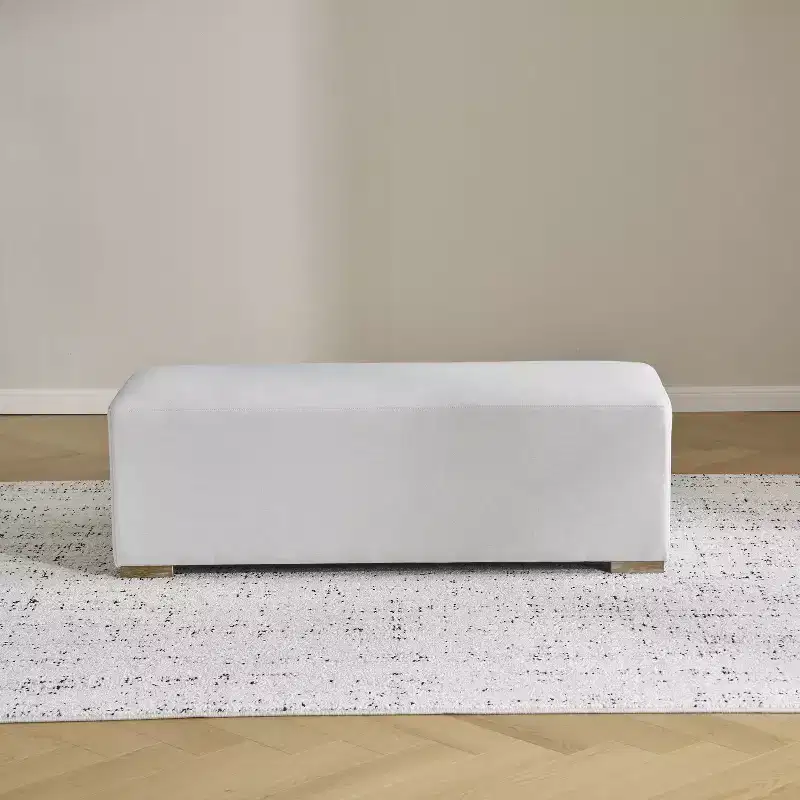 Christopher Knight Home Amily Modern Rubberwood Upholstered Long Ottoman