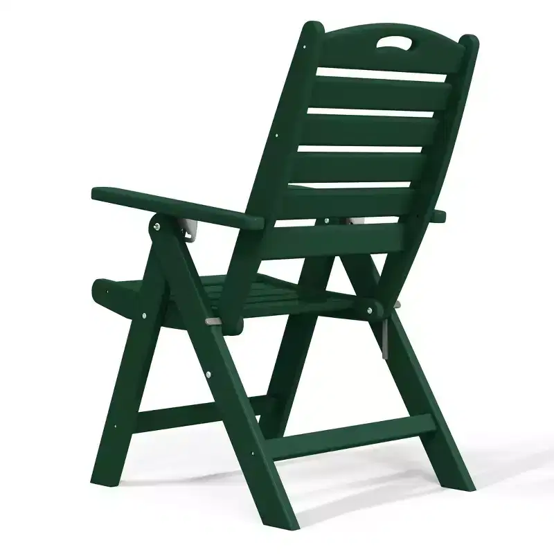 WestinTrends Malibu HDPE Adjustable Highback Folding Patio Dining Chair