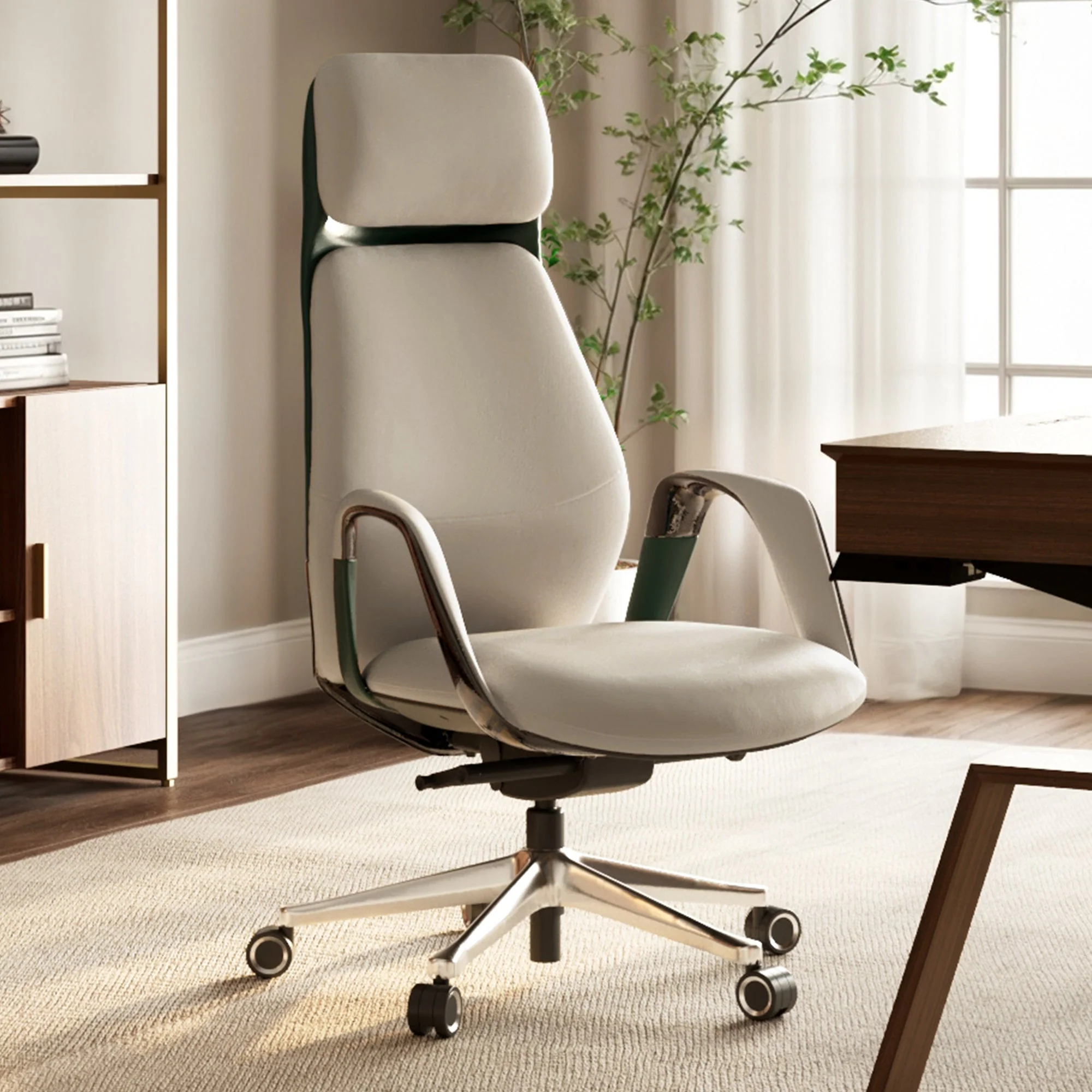 Napa Leather Executive Office Chair - Fully Adjustable