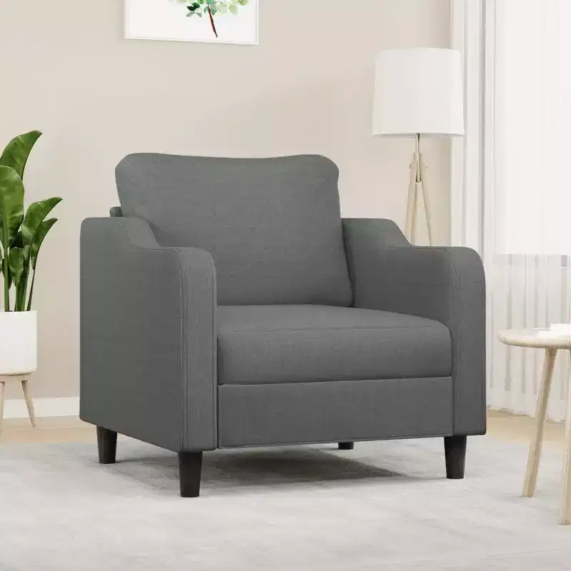 vidaXL Sofa Chair Dark Grey Fabric (100% polyester), metal, textilene