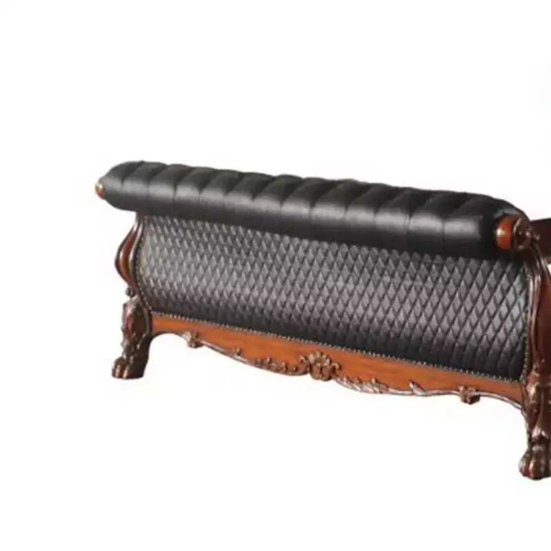103" Queen Bed Dresden Bed PU and Cherry Oak - Acme Furniture