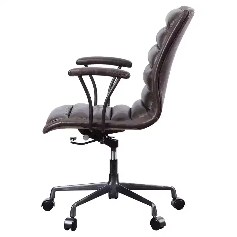 HomeStock 40.5 in.H Adjustable Height Black Foam Seat Material with Adjustable Tilt Executive Office Chairs