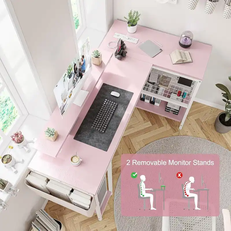 Small Gaming Desk with Power Outlets
