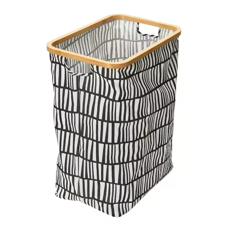 Household Essentials Bamboo Rimmed Rectangular Krush Hamper