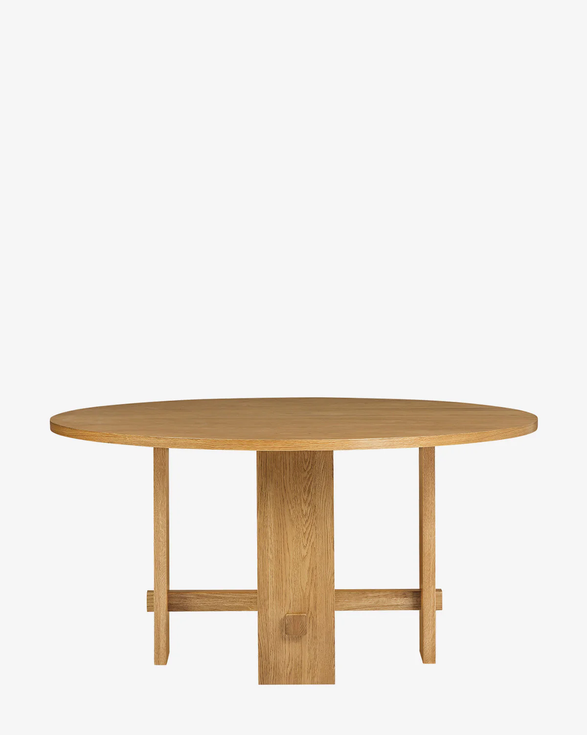 Classic Honey Oak Dining Table with Architectural Frame for Dining Room