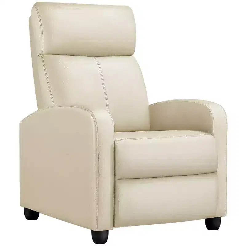 Yaheetech Adjustable Recliner Chair PU Leather Upholstered for Living Room