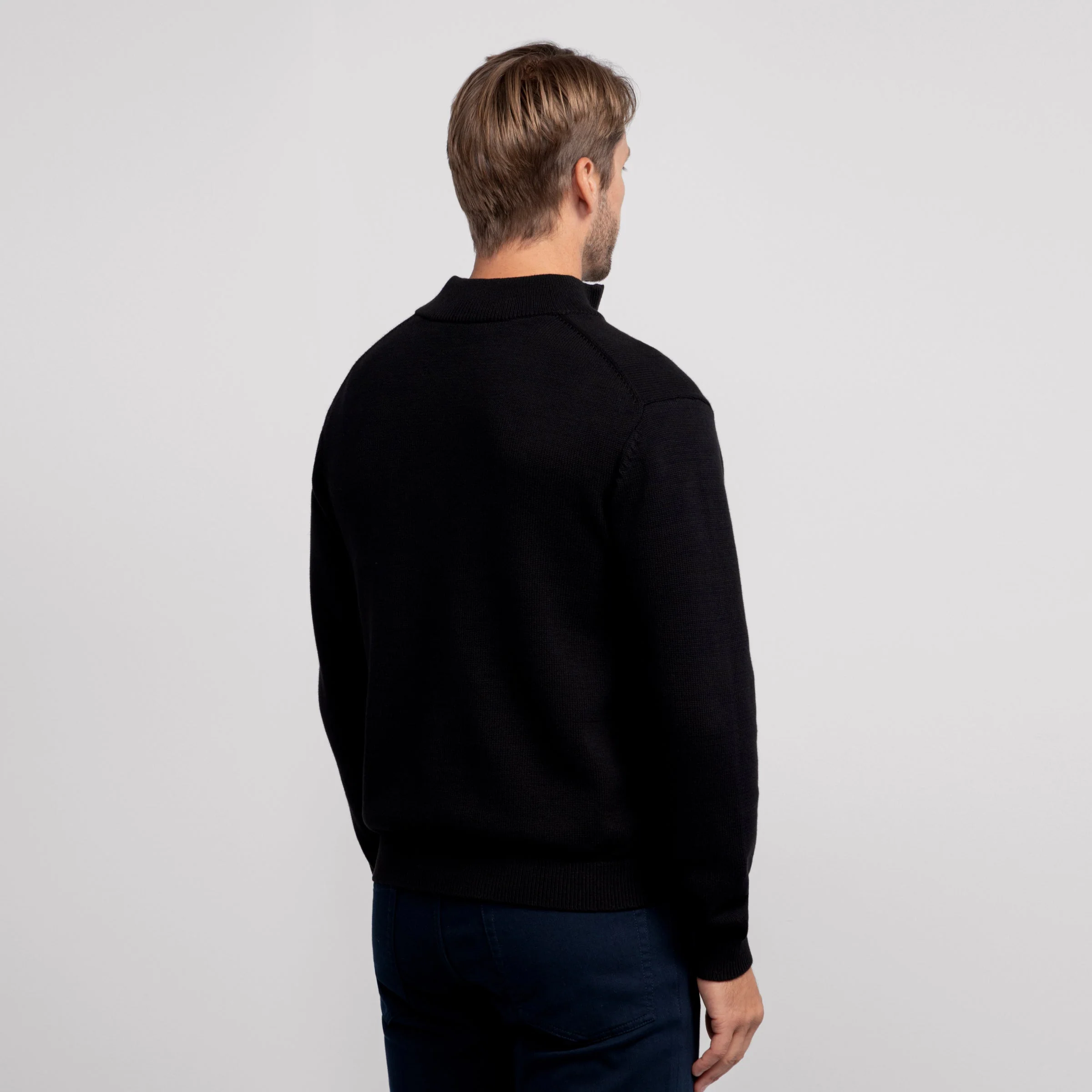 Quarter-Zip Sweater - True Black