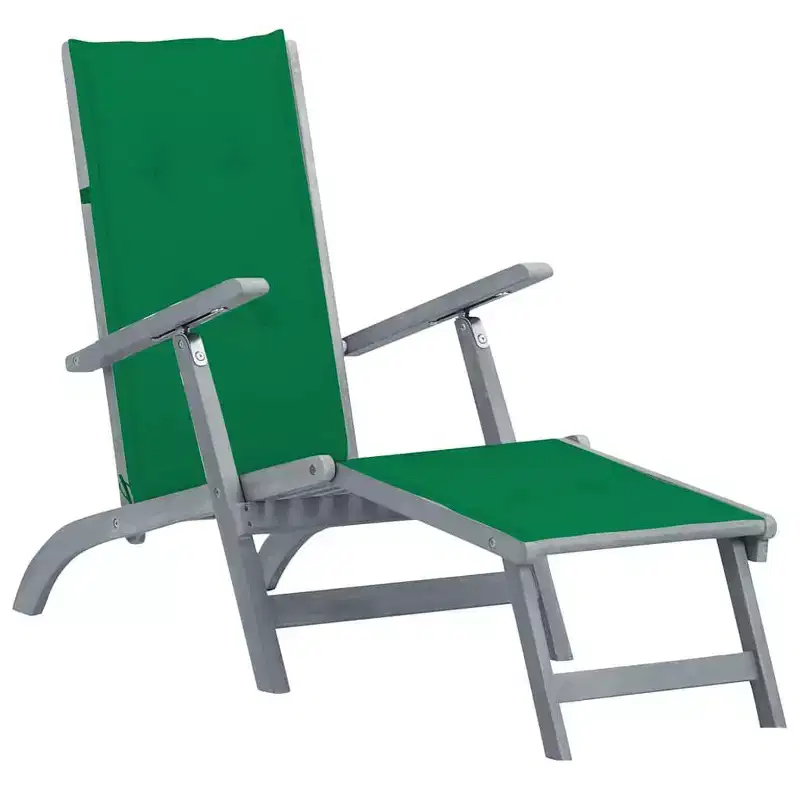vidaXL Deck Chair Solid Acacia wood Standard Foldable Deck Chair