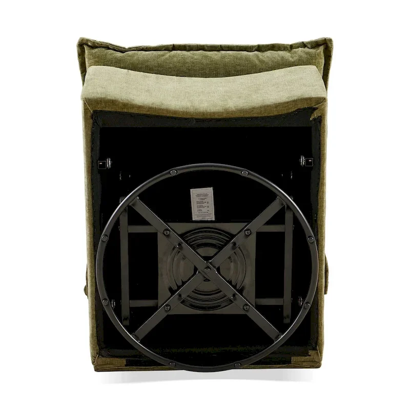 Green 28.74 Chenille Upholstered Swivel Rocking Chair