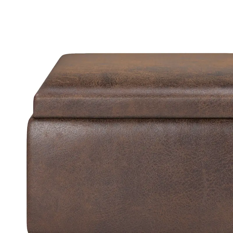WYNDENHALL Ethan 34 inch Wide Mid Century Modern Rectangle Table Ottoman
