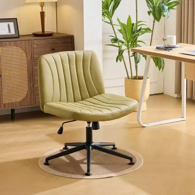 Karl Home |Avocado Green Cat Claw Leather Adjustable Height Swivel Office Chair