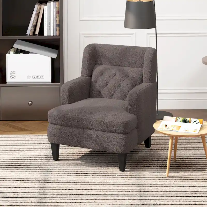 Nabo Modern Fabric Accent Chair with Cushion Back by Christopher Knight Home