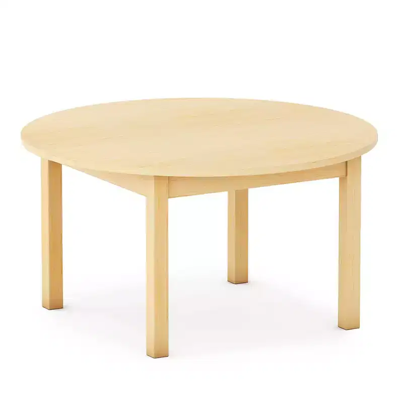 Guidecraft EdQ Toddler Table- Natural: Round Wooden Activity Table for Kids, 30 Diameter | Toddler Desk for Playroom, Daycare & Preschool